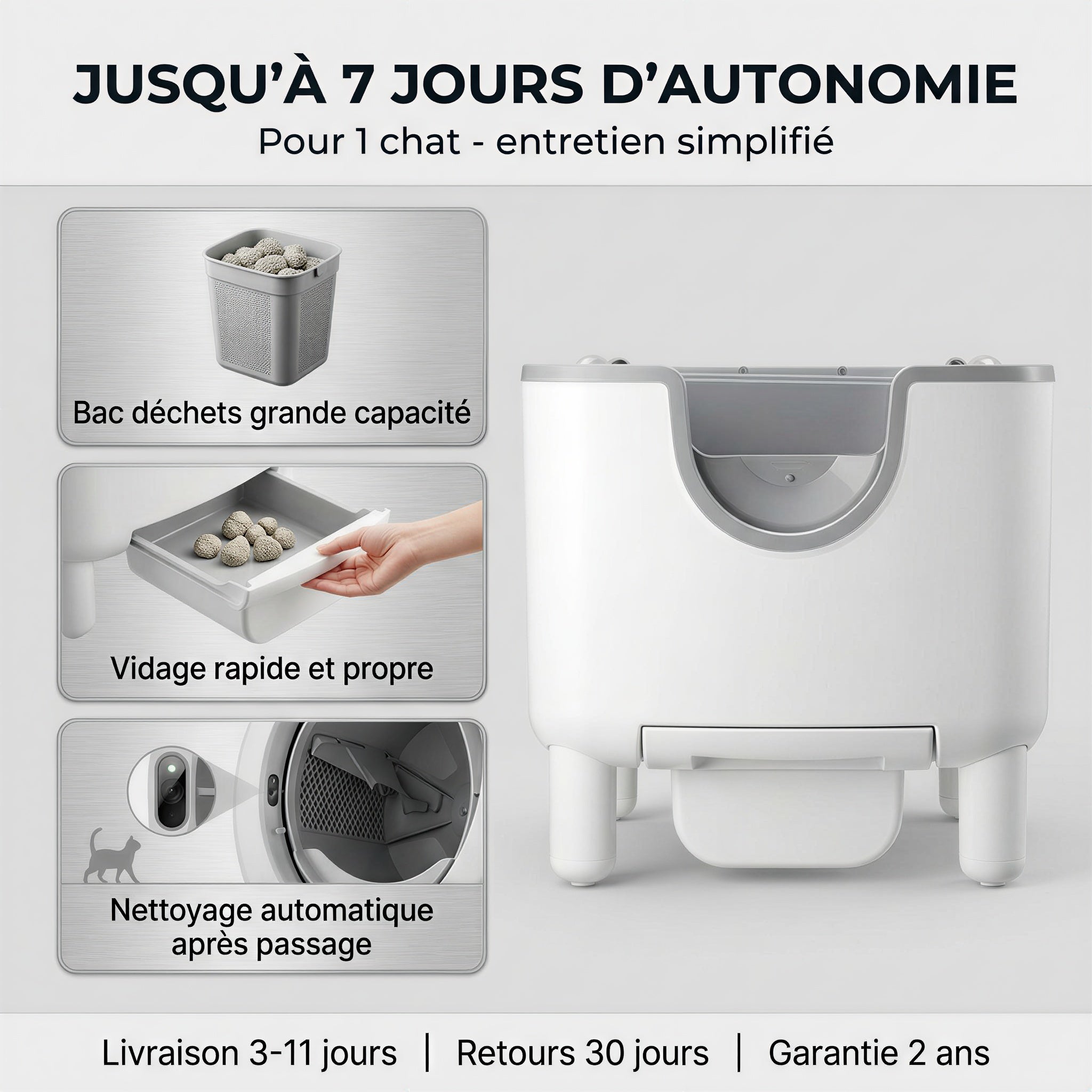 Ma Litière Confort tambour rotatif motorisé nettoyage automatique